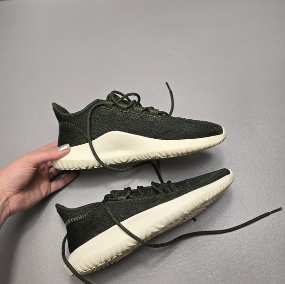 Adidas Tubular Shadow Olive Green Running Shoes Size 6.5 - Picture 4 of 10